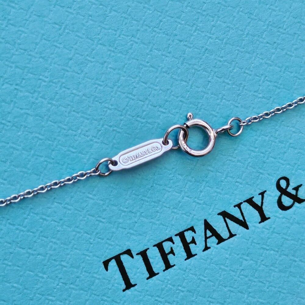 $4000 Tiffany & Co. 18k WG 1.59ctw Aquamarine & Diamond Lariat Pendant Necklace - Picture 6 of 8
